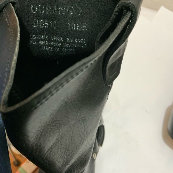 Durango Mens Biker Boot Black 11" Harness, Black, Size 10EE - Picture 12 of 13